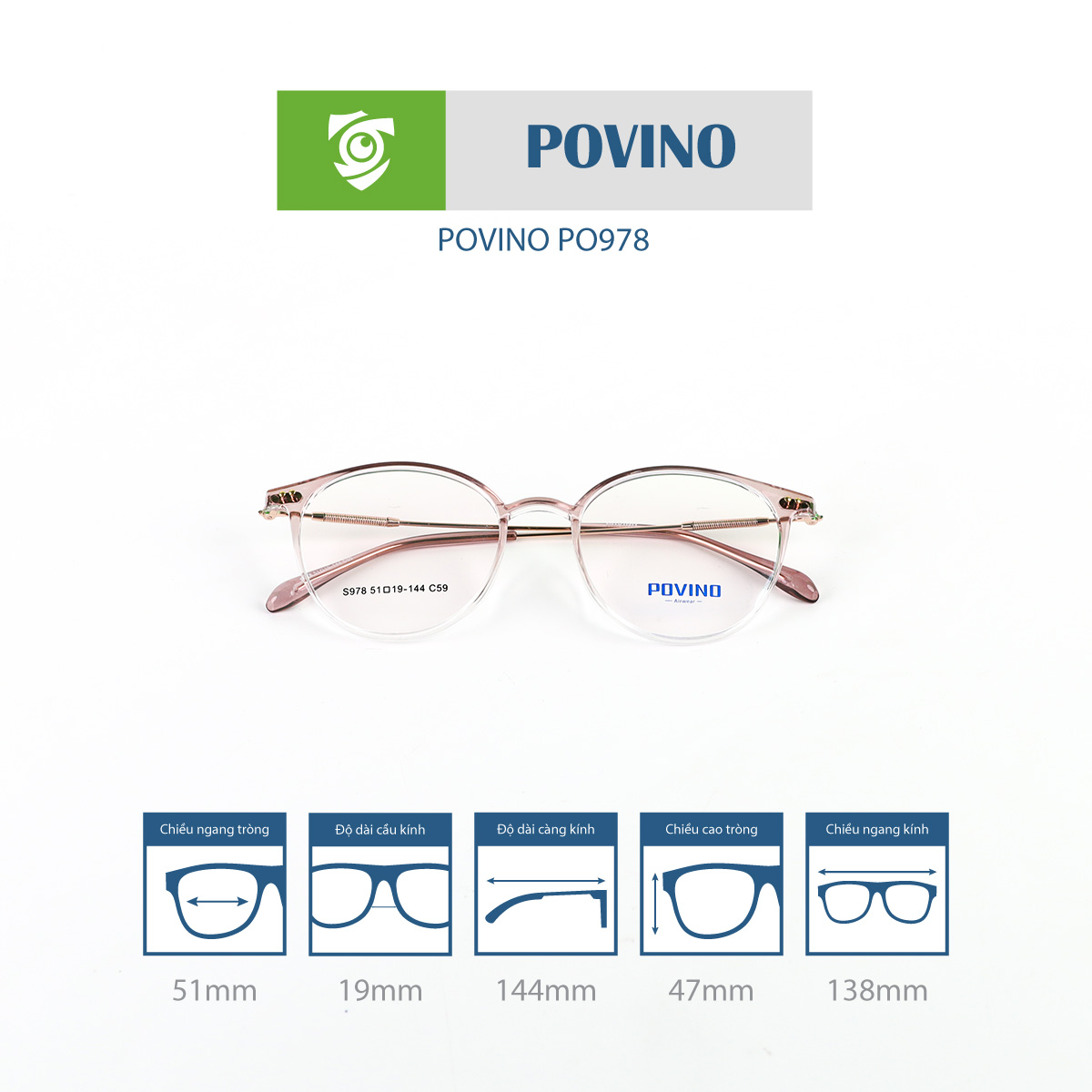 Gọng kính POVINO PO978