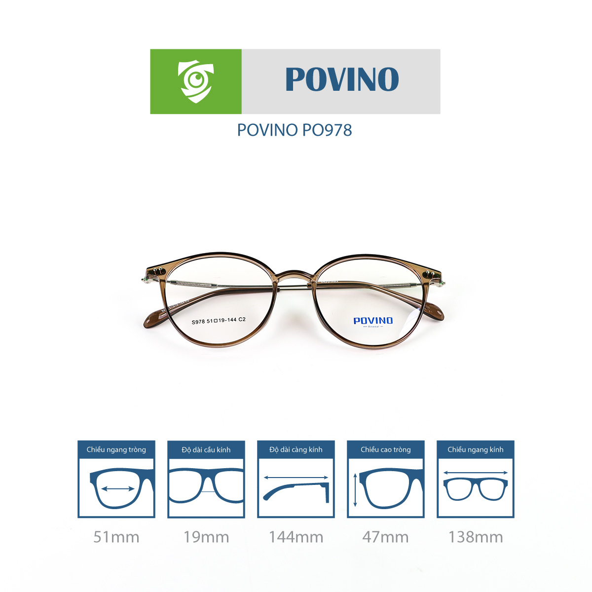 Gọng kính POVINO PO978