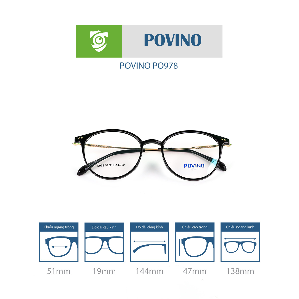 Gọng kính POVINO PO978