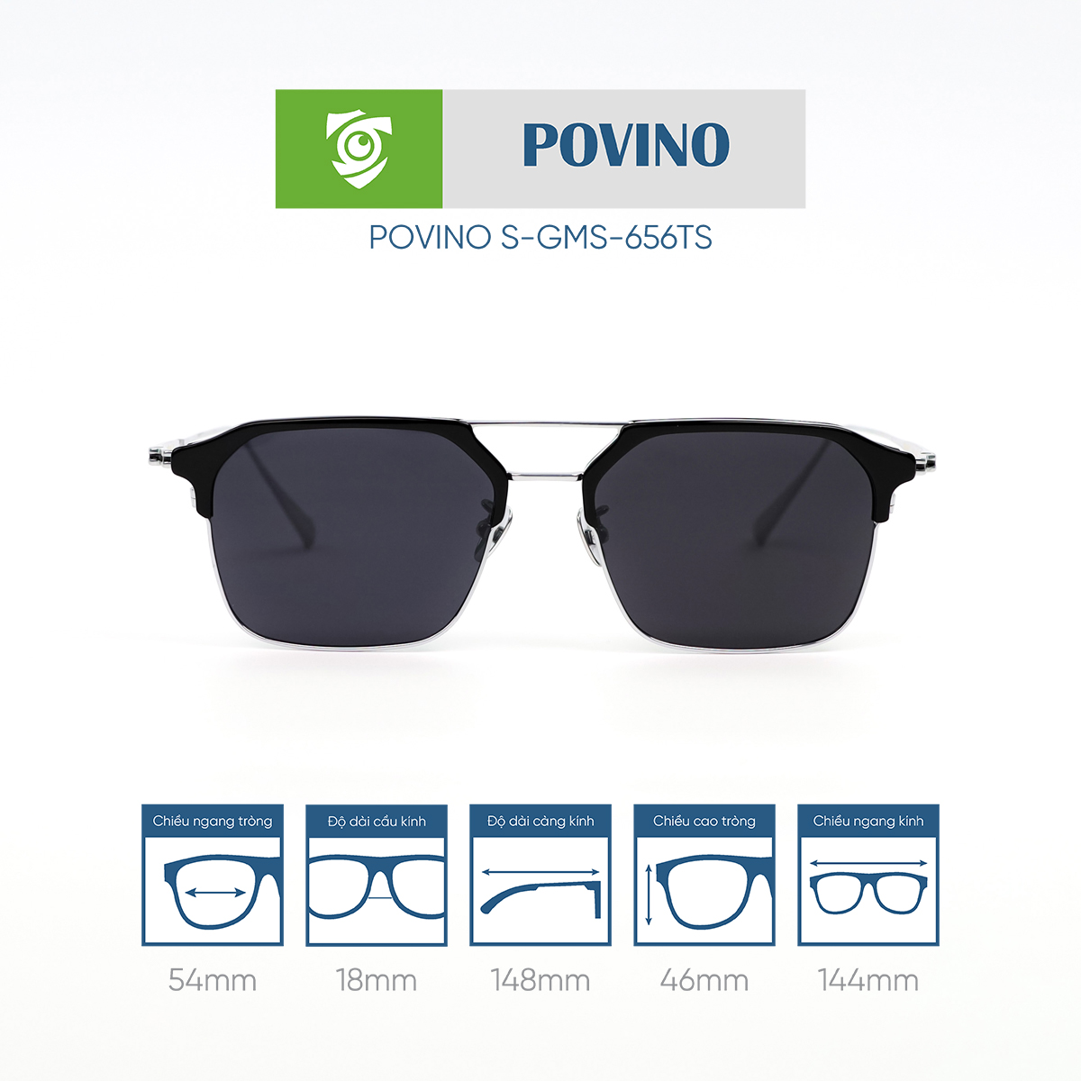 Kính mát POVINO GMS656TS