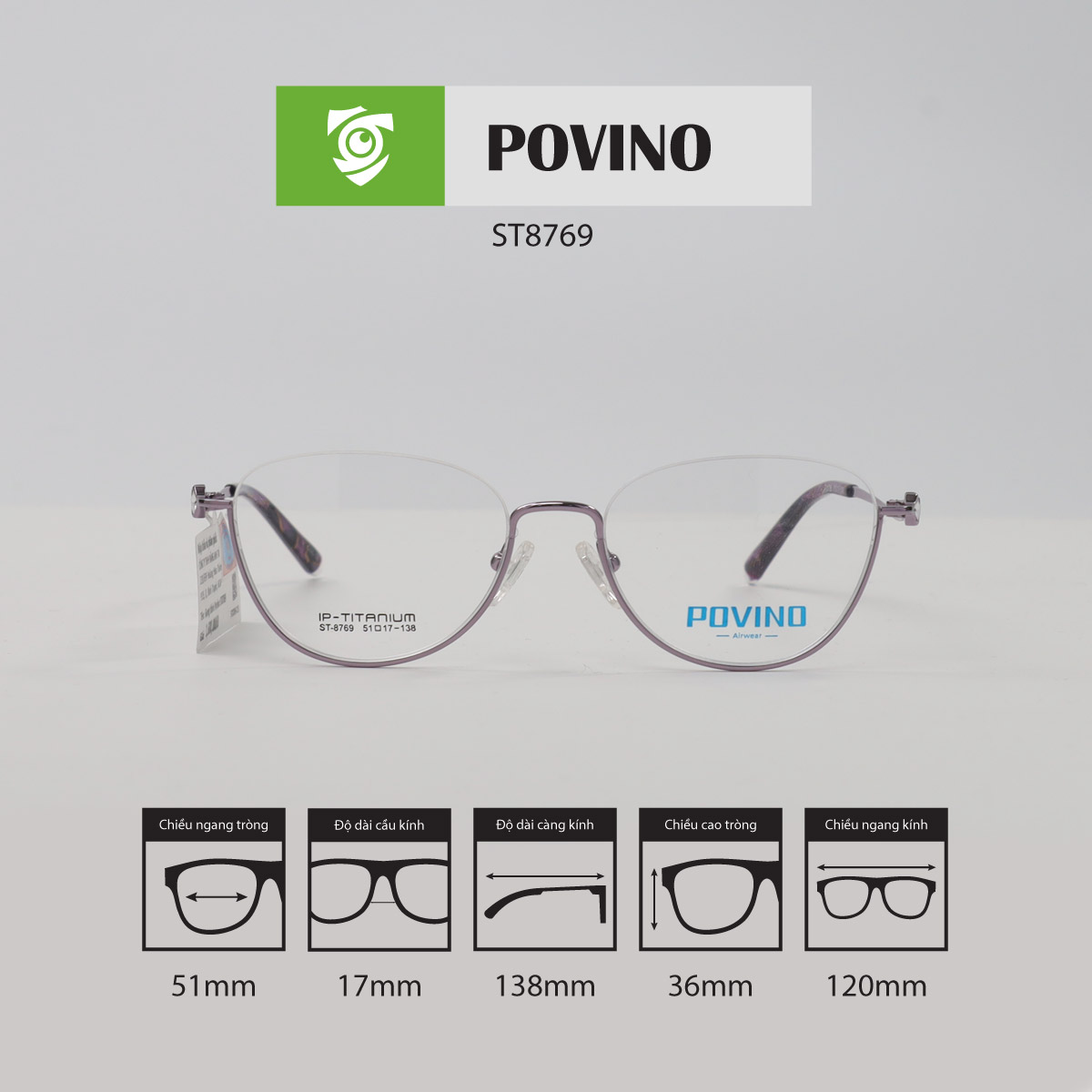 Gọng kính POVINO ST8769