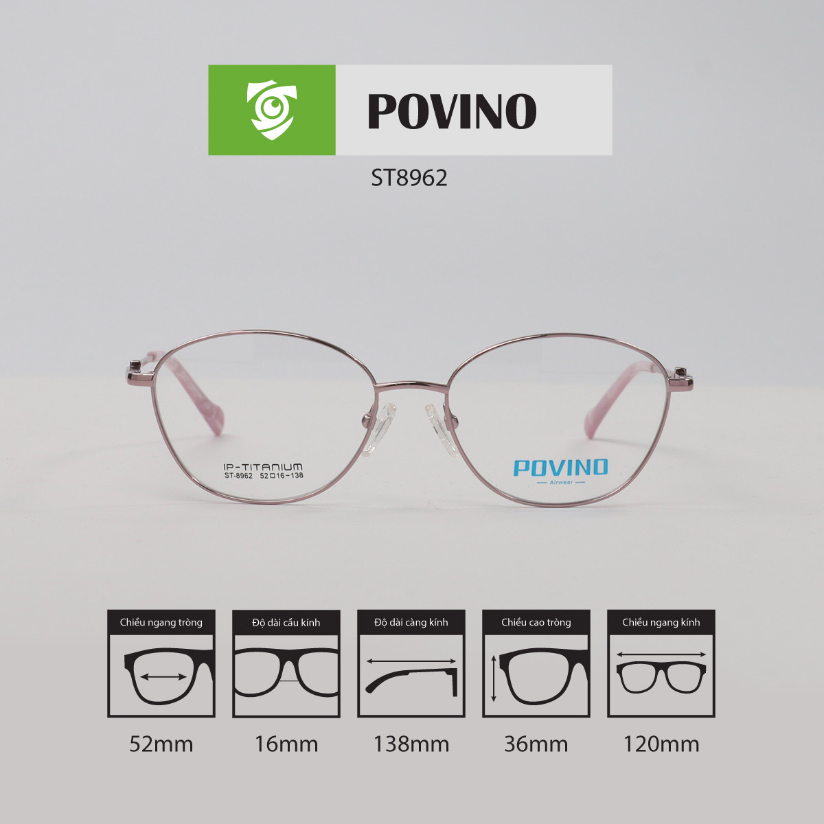 Gọng kính POVINO ST8962